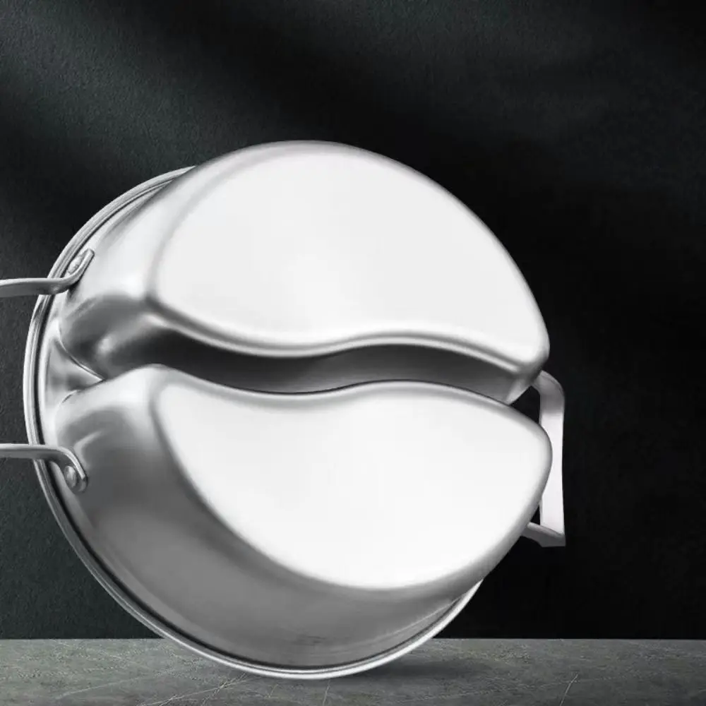 

Stainless Steel Divided Hot Pot Thicken with Glass Lid Chinese Soup Hotpot Binaural Handle Rust-proof Yuanyang Pot Commercial