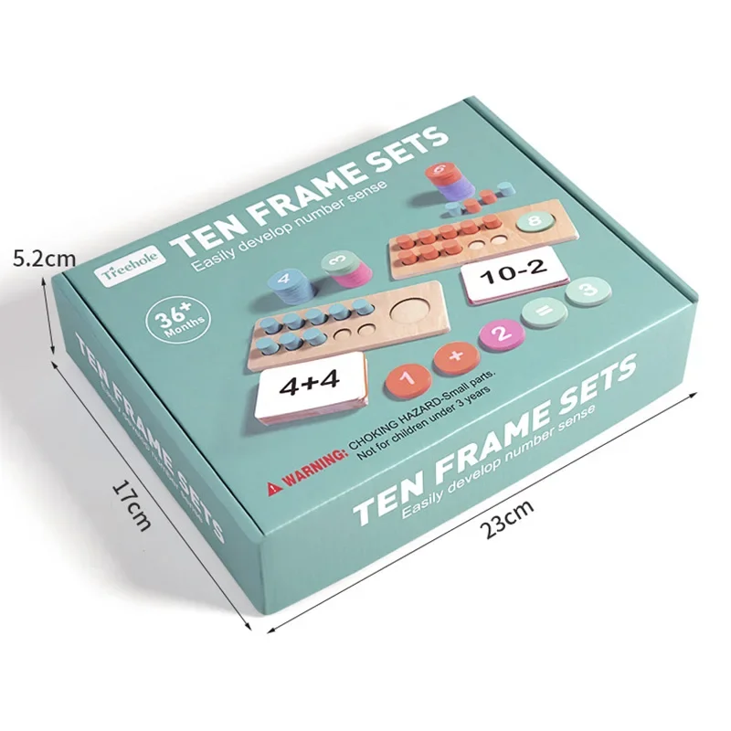 Children's Wooden Number Board Cognitive Matching Addition Subtraction Operation Logical Thinking Training Math Toys