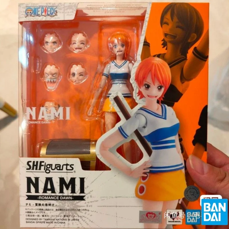 

Genuine Bandai One Piece S.H.Figuarts Shf Nami Romance Dawn Garage Kit Anime Action Figure Model Toy Desktop Collection