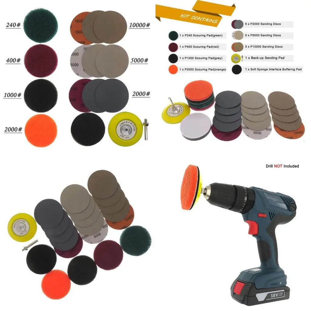 

Heavy Dutys 21PEECE POSIRING DISCS для восстановления света автомобиля и ремонта D2RD