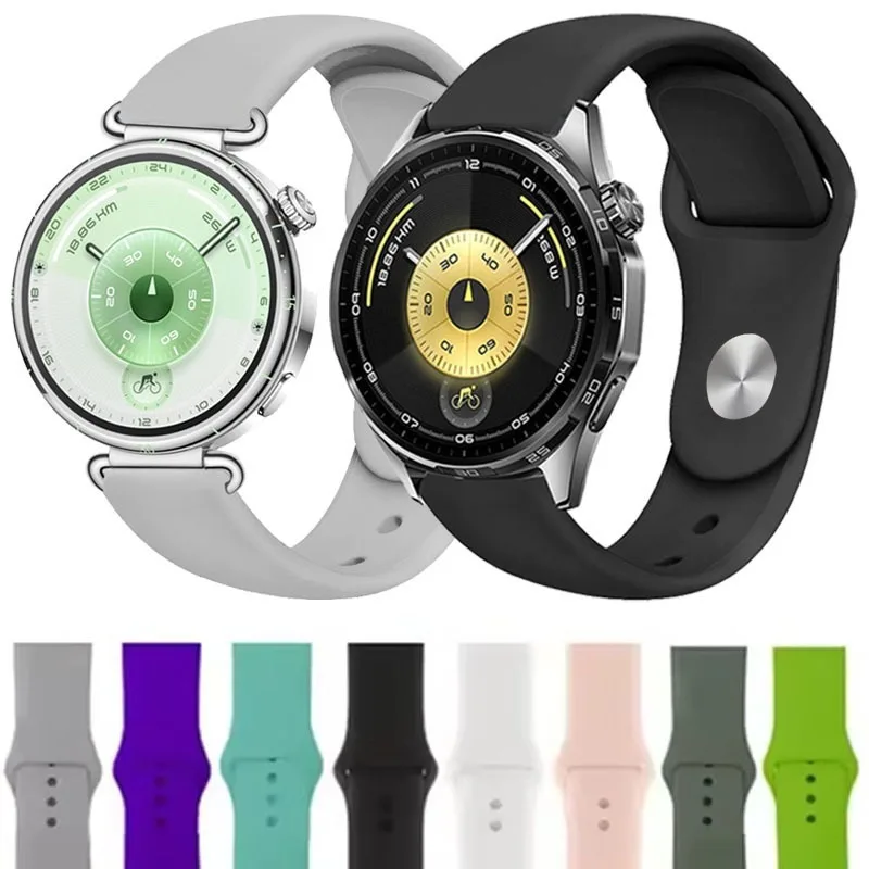 18/20/22mm Silicone Strap For Huawei Watch 5 GT6-5-4 Pro 46mm 41mm 42mm Sport Bracelet Wristband For Xiaomi Watch S4 41mm Correa