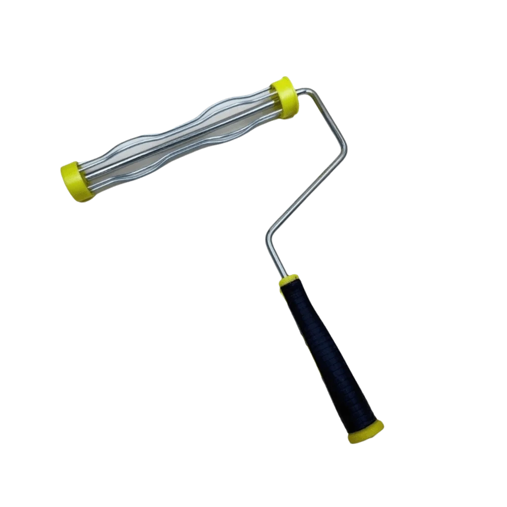 Yellow And Blue Roller Core Paint Roller Holder Sturdy Plastic End Caps Ergonomic Handle Roller Core Holder Non-Slip Design