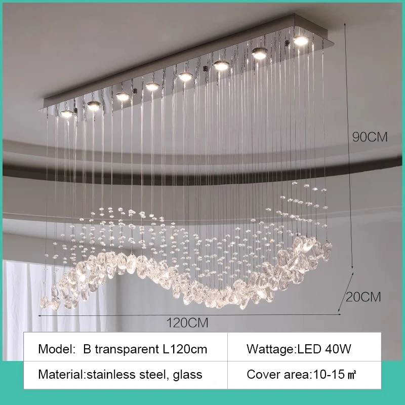 Nordic Green Stone Glass LED Pendant Light 7