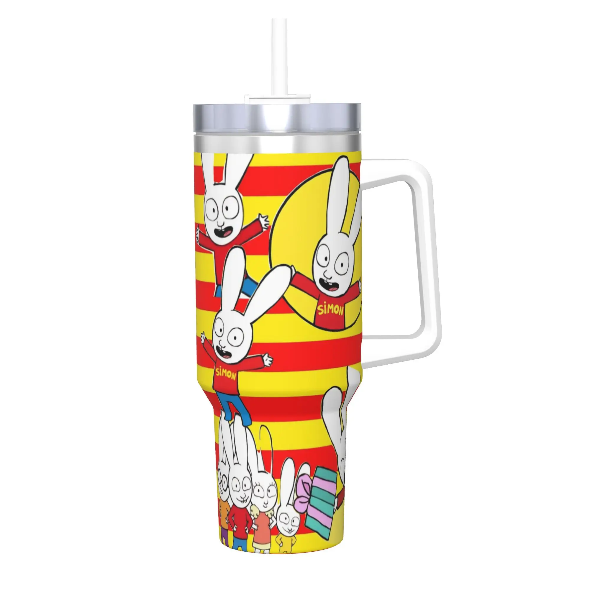 Simon Super Rabbit Tumbler 40oz Stainless Steel Double Wall Vacuum Insulated  Travel Mug With Straw