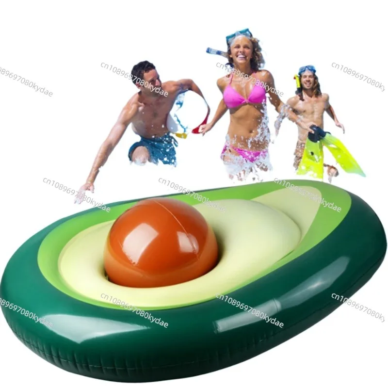 Suitable for Avocado Swimming Ring Inflatable Floating Row Internet celebrity Lifebuoy Bed Large Adult Thickened Underarm