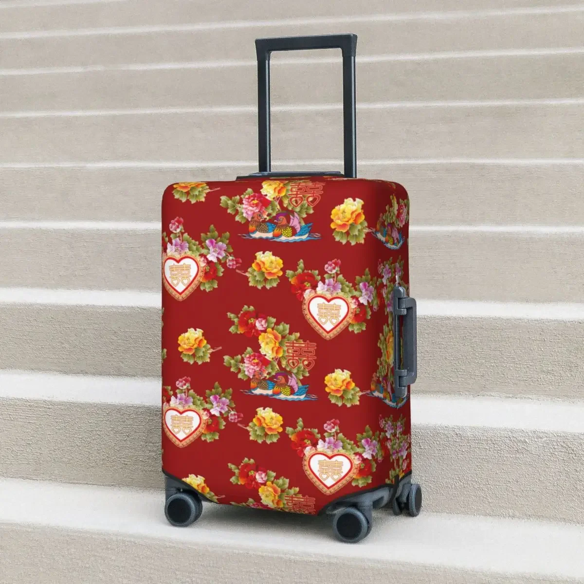 

Стильный чехол для чемодана, новый Северо-Восточный большой цветочный дизайн, полезная защита багажа