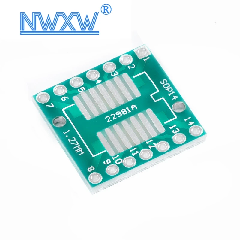 Picture 5: 10PCS TSSOP14 SSOP14 SOP-14 SOP14 to DIP14 PCB Transfer Board DIP Pin Board Pitch Adapter