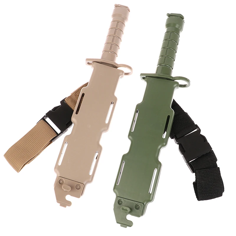 Hot! M9 Dagger Model Tactical Rubber Knife Fan Collect CS Game Training Outdoor Multi Tool Plastic Bayonet