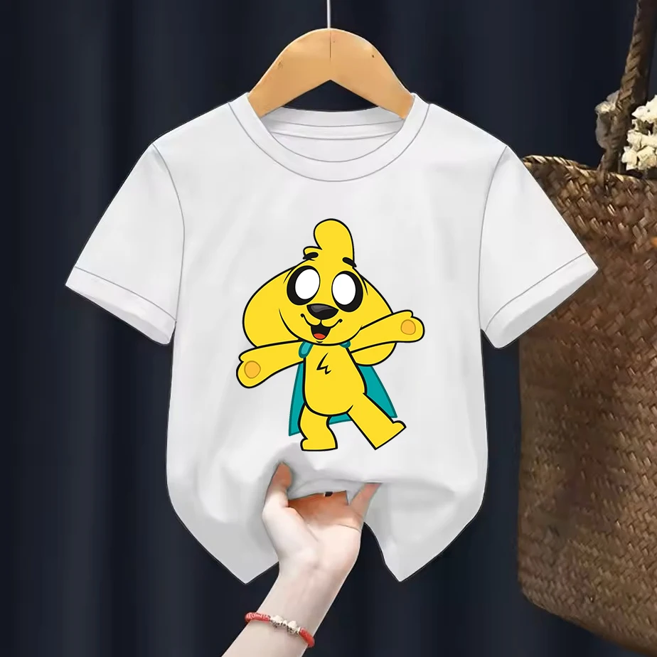 Camiseta de dibujos animados Mikecrack para niñas y niños, camiseta a la moda de verano con cuello redondo, camisetas para niños, ropa para niños