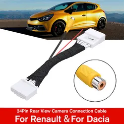 Suitable For Renault Original Car Screen Navigation Upgrade For Reverse Image Camera Rear View Adapter Cable Tail Line 24Pins