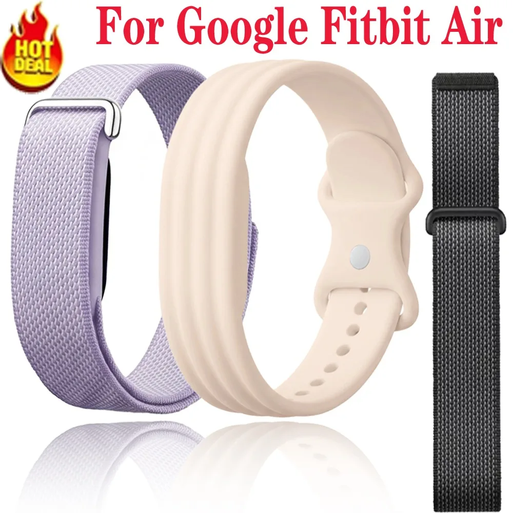 Официальный спортивный ремешок из нейлона и мягкого силикона для Google Fitbit Air, удобный браслет для Google Fitbit Air, аксессуары для ремешков.