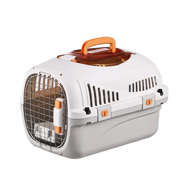 

Carry-on Pet Carrier for Cats Bag Pet Transporte Cage Iron Net Puss Dog Travel Luggage Ventilate Space Cage Cat Handbag