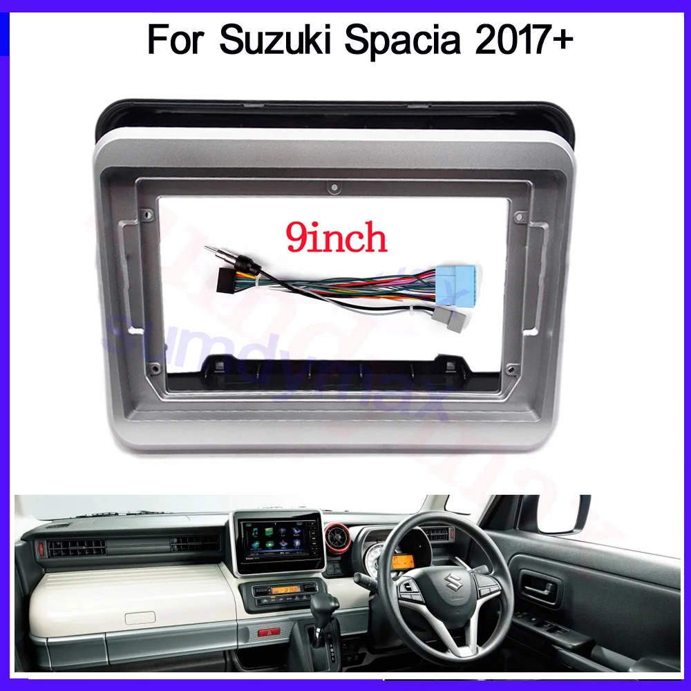 

2din 9 Inch Car Radio Fascias Frame For Suzuki Spacia 2017 2018 2019 car radio Stereo Panel Dashboard Installation Trim