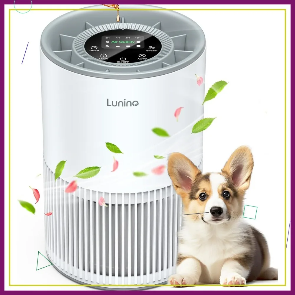 

Large Room Air Purifier with H13 HEPA Filter, Aromatherapy, Air Quality Sensor for Pet Dander, Odor, Dust