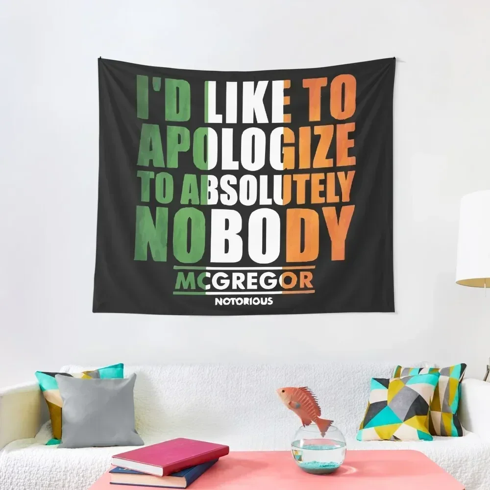 

Conor McGregot Apolozige to Nobody Tapestry Aesthetic Room Decors Room Decor Korean Style Tapestry