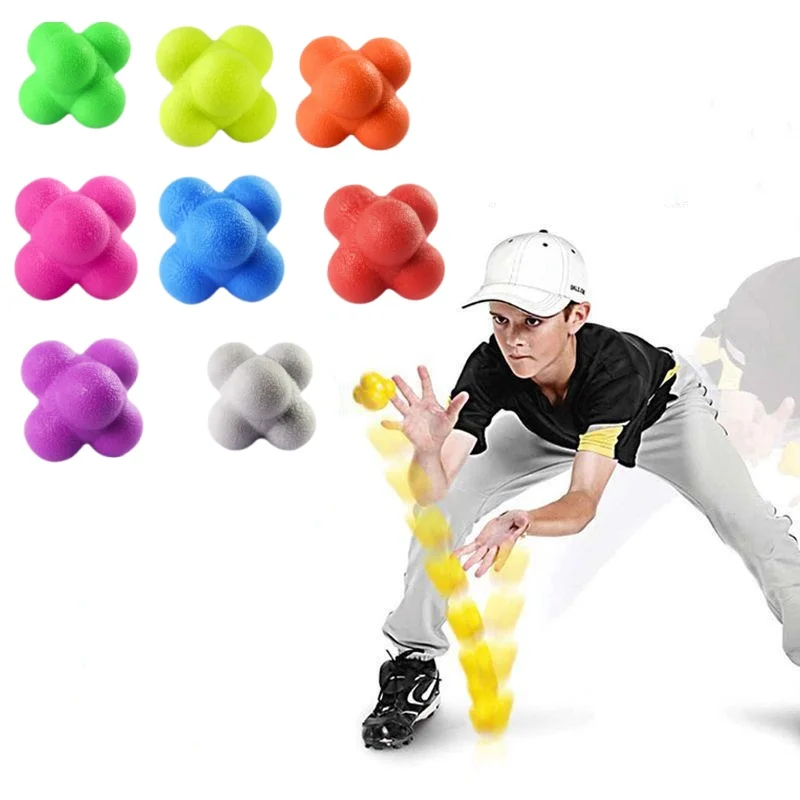 Pelota de Reacción Hexagonal para Fitness, Deporte, Velocidad, Agilidad, Entrenamiento de Reflejos, Juguetes Divertidos para Niños y Adultos, Regalos
