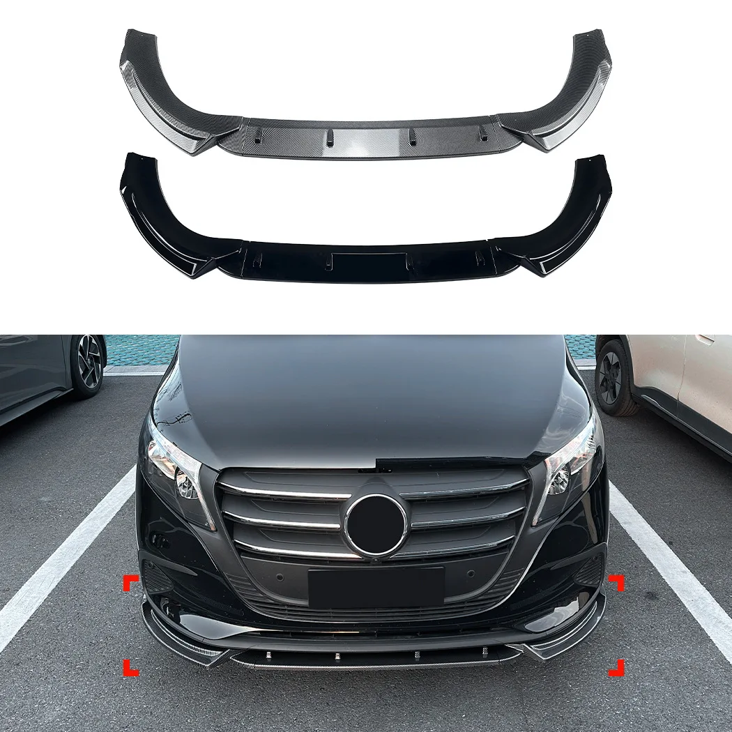 Front Spoiler Exterior Modification for Mercedes-Benz V-Class Vito W447 Late Model 2024+