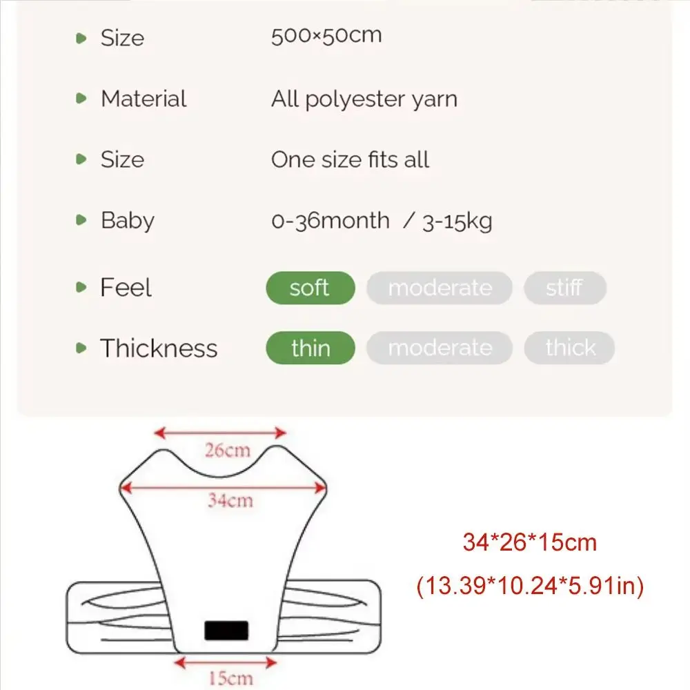 مريحة الطفل التفاف الناقل الجبهة عقد الرضاعة الطبيعية الوليد الرافعة التفاف سلامة قابل للتعديل الرضع الكنغر حقيبة طفل صغير #6