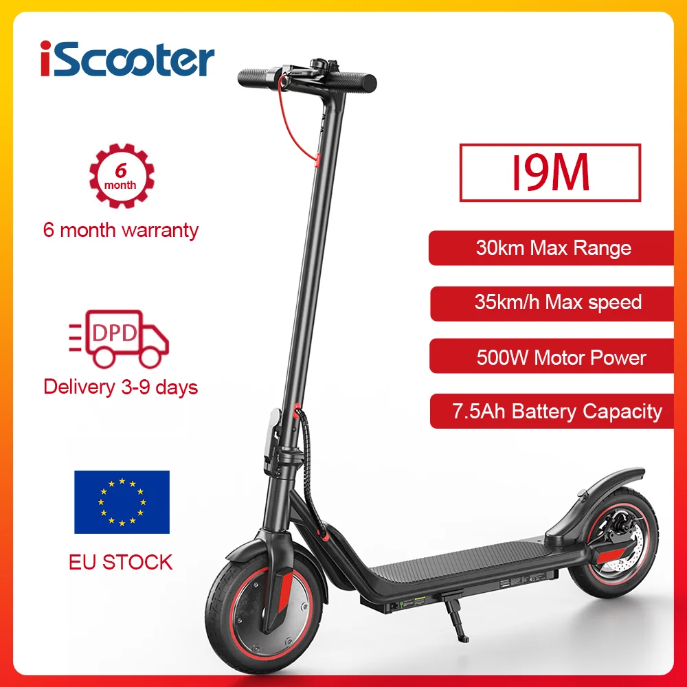 Hulajnoga elektryczna iScooter i9m, 7.5Ah, 500W, składana, zasięg 30km, prędkość 15-35km/h, opony 10 cali, hulajnoga elektryczna z aplikacją.