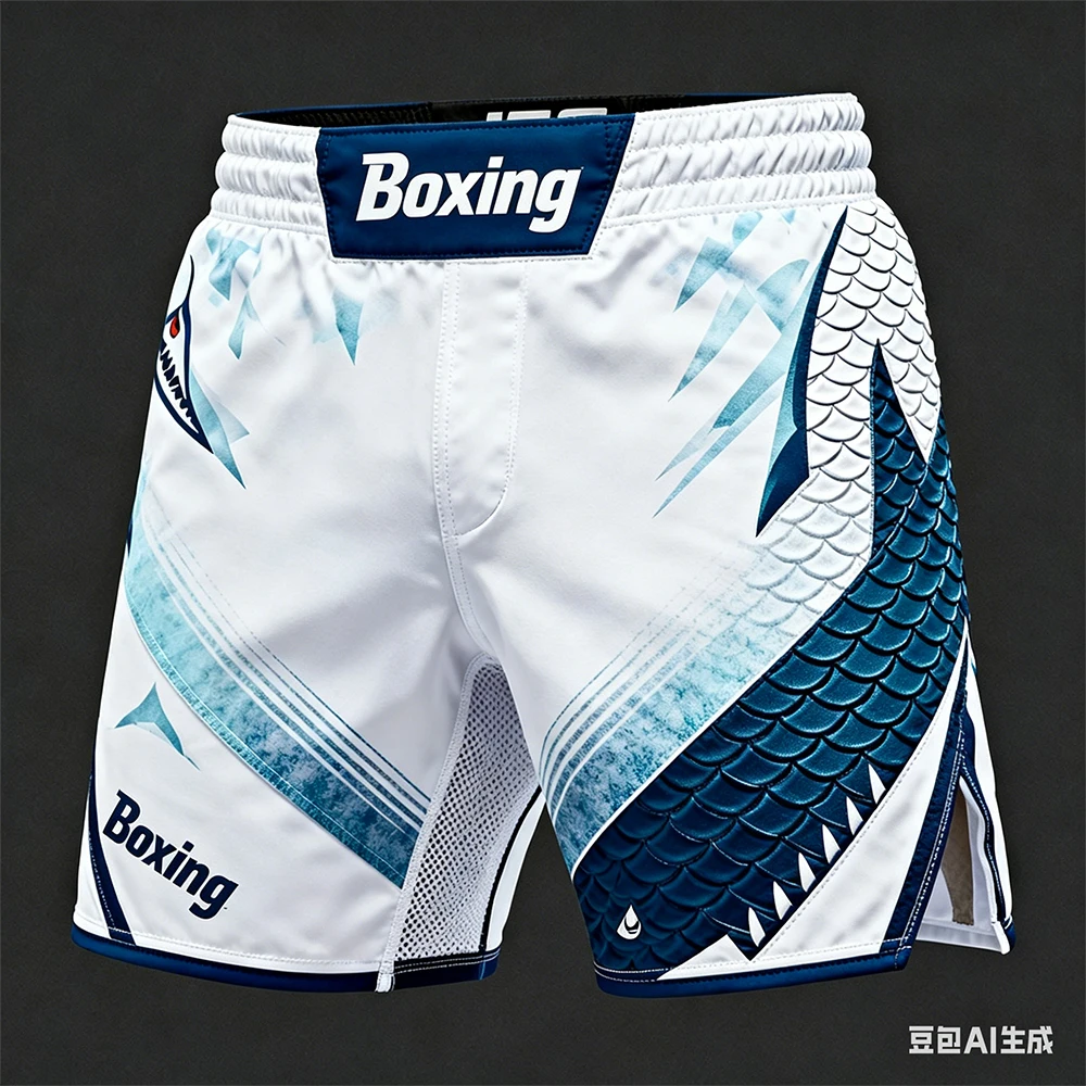 New MMA Heavyweight Fighting Men Summer Boxing Training Shorts Muay Thai Breathable Sports Pants Jujutsu Wrestling Shorts ﻿