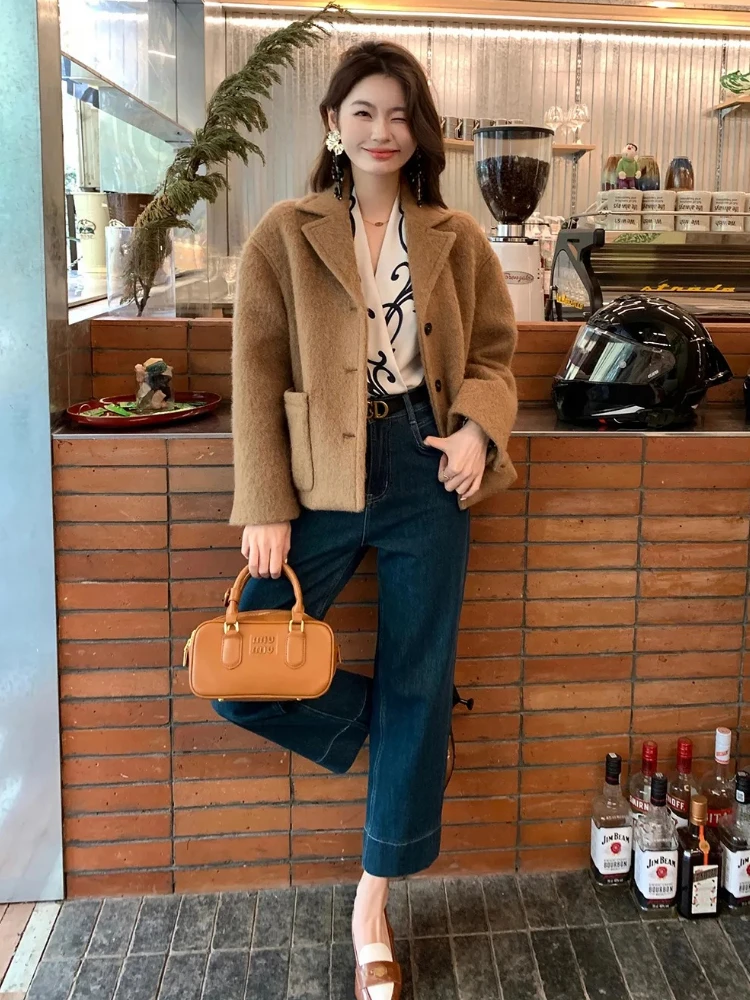 Horse Print Black White Women Shirt Contrasting Color Trendy Ribbon Shirt  Autumn Long-sleeved Tops Long Sleeve Blouses Shirts