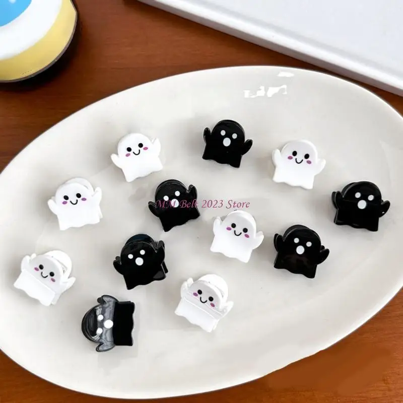 49ME 10PCS Small Devil Hair Claw Clip Halloween Costume Accessories Party Hair Grip