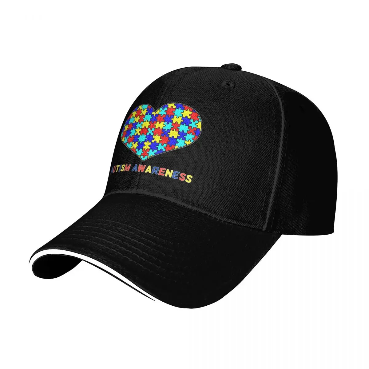 Unisex Baseball Hats Love Heart Autism Awareness Outdoor Streetwear Summer Sports Baseball Caps Hip Hop Cap Casquette Hats