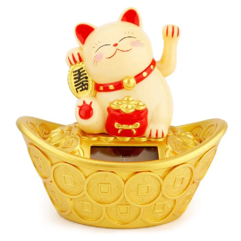 

Creative Auto Interior Ornament Home Waving Fortune Figurine Cat Car Decoration Lucky Cat Mold Shaking Hands Lucky Cat