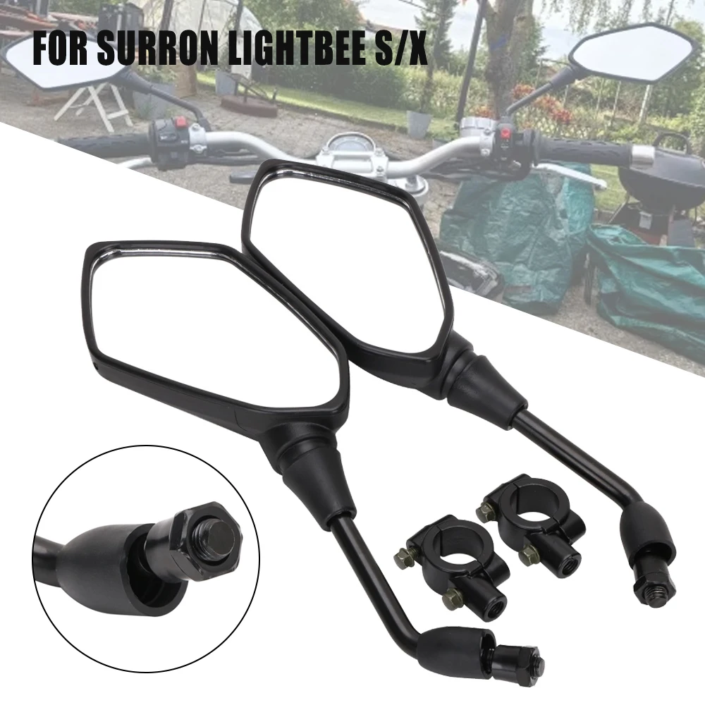 Rearview with Bracket For Surron Light Bee S X X160 X260 Motorcycle Handlebar Rear View Mirror Retro Electric Dirt Bike Moto