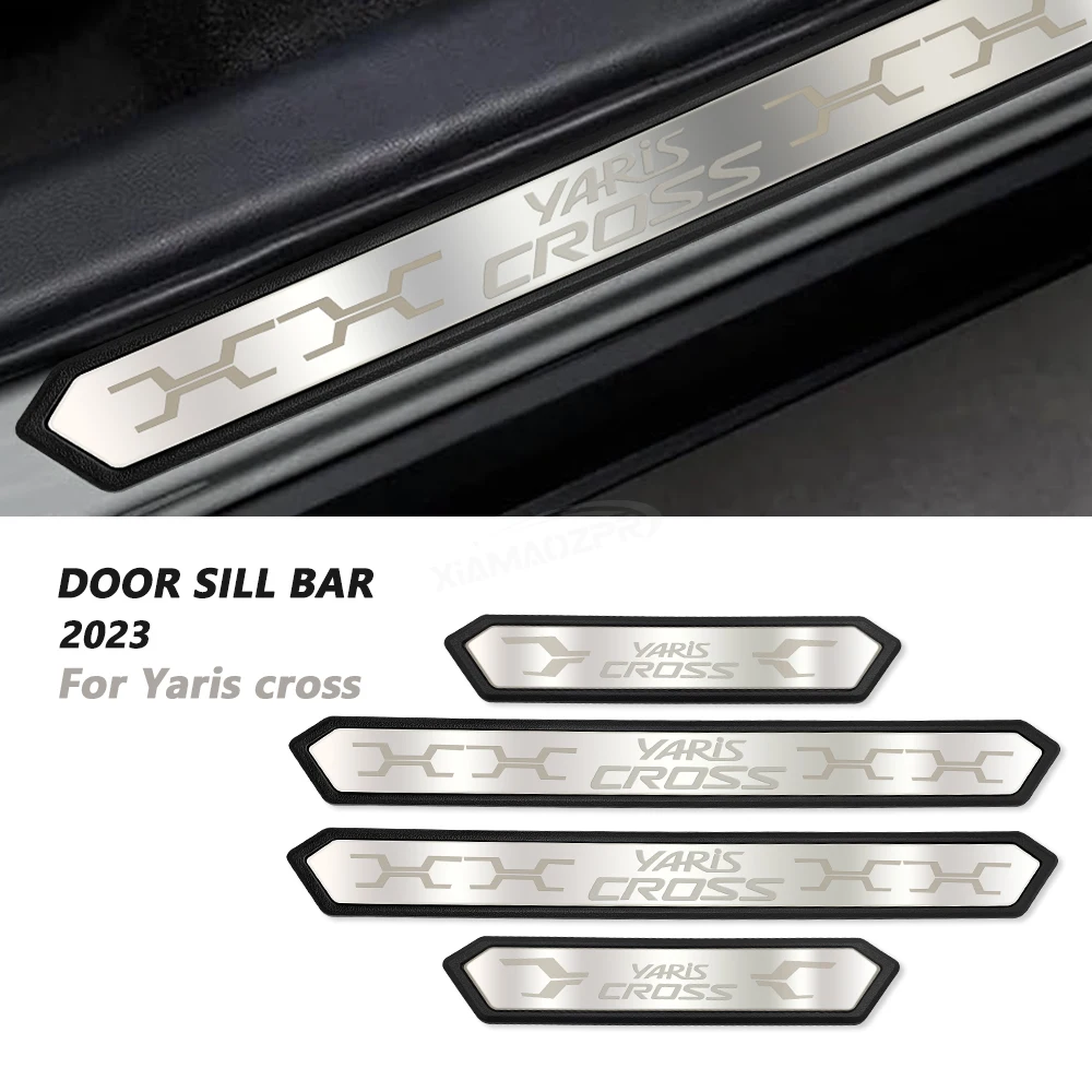 FOR New Yaris Cross Yaris Cross 2021-2023 Welcome Pedal Sill Strip Door Edge Anti-Scratch Pedal Yaris Cross Accessories