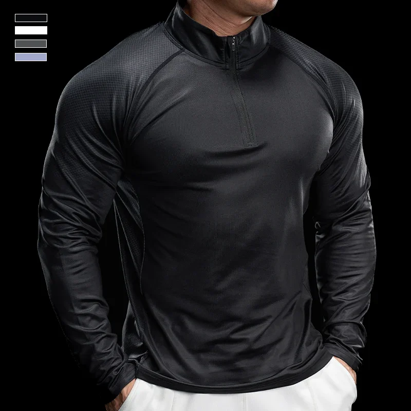 

Mens Muscle Workout Sportswear Gym Training Tees Outdoor Cycling Quick-drying Sweatshirt Fitness Compression Shirt