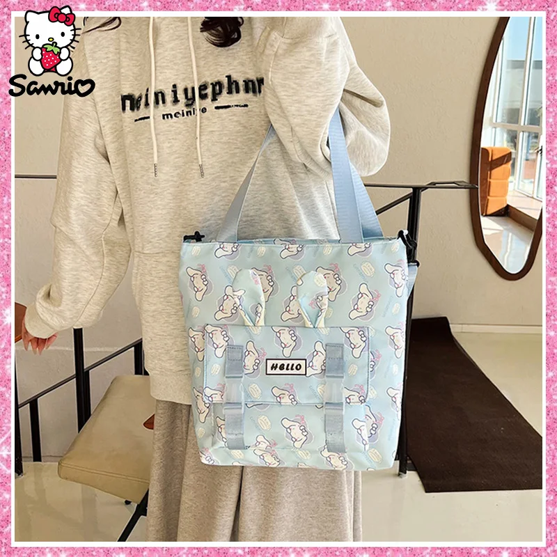 Sanrio Crossbody Bag Cinnamoroll Shoulder Bag Kuromi Makeup Pouch My Melody Storage Schoolbag Hello Kitty Pochacco Bagpack Girl