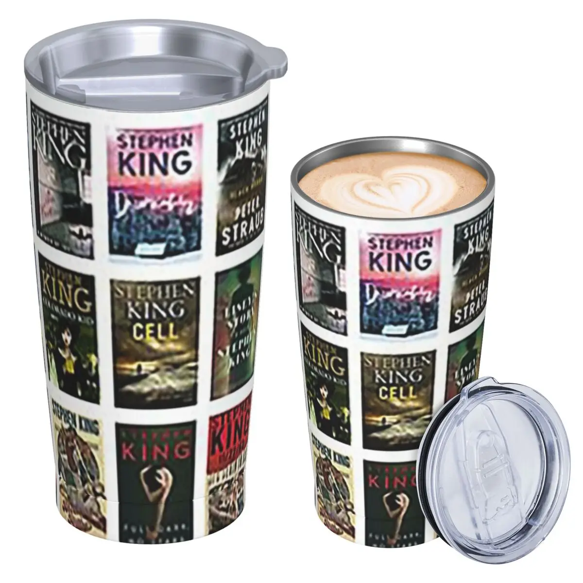 Complete Works Of Stephen King Stainless Steel Tumbler Vacuum Insulated Mugs Thermal Cold Bottle Straw With Lid 20oz