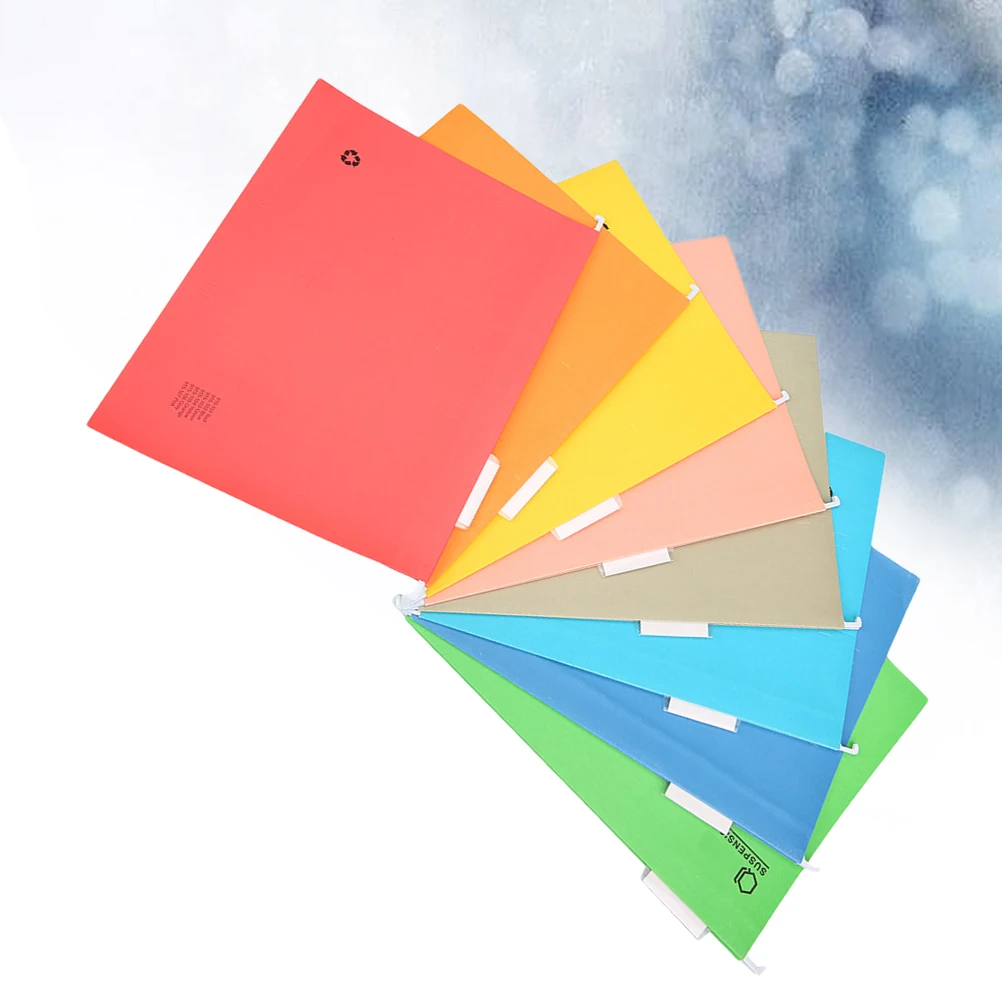 

8pcs Hanging File Holder Paper Suspension Folder Organizer For Office Home Document Storage With Classification Labels