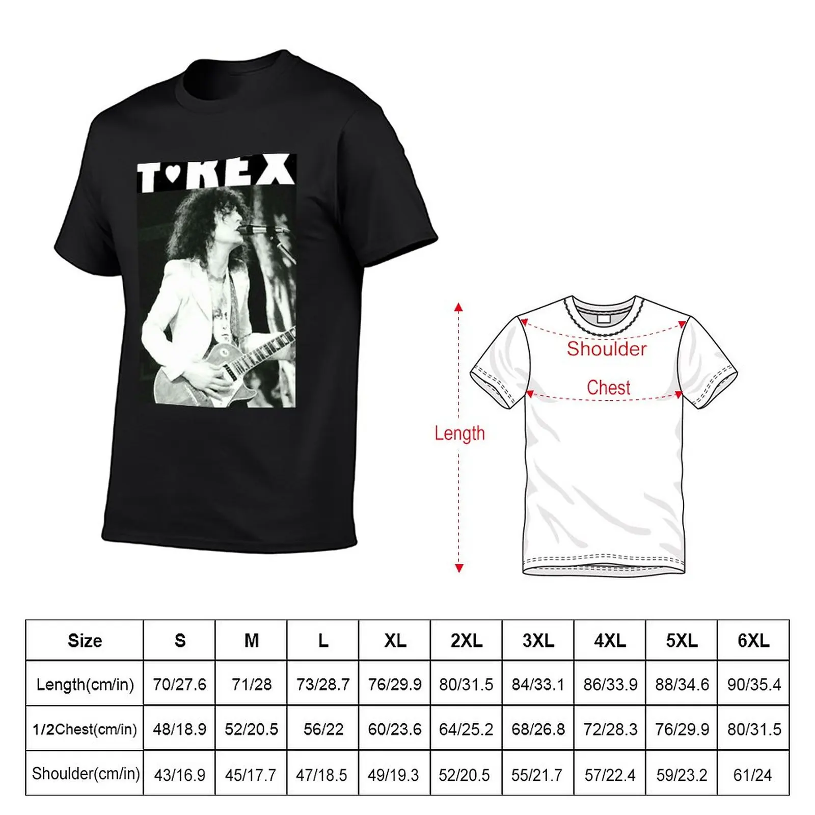 New T Rex - Marc Bolan T-Shirt anime clothes sweat shirts heavyweight t shirts Anime t-shirt men t shirt