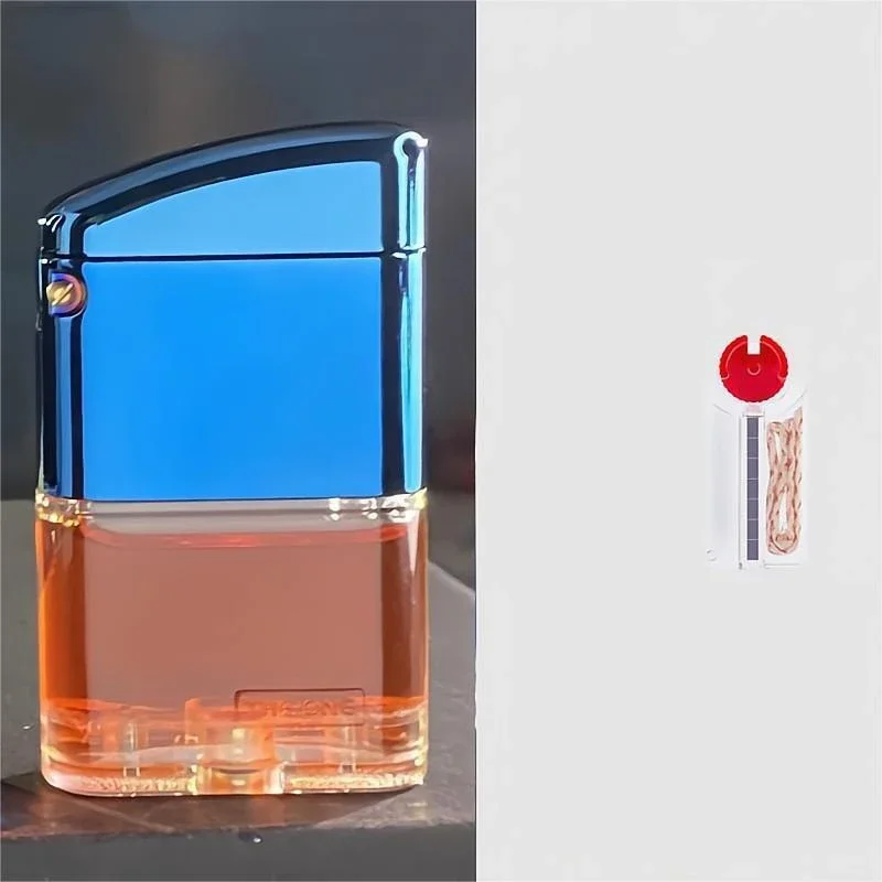 New Internet Celebrity Windproof THE ONE Galaxy Kerosene Lighter with Transparent Visible Oil Tank Available for Wholesale