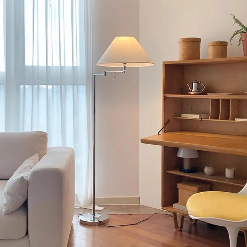 Korean floor lamp ins style modern simple rocker arm adjustable living room bedroom studio reading atmosphere light