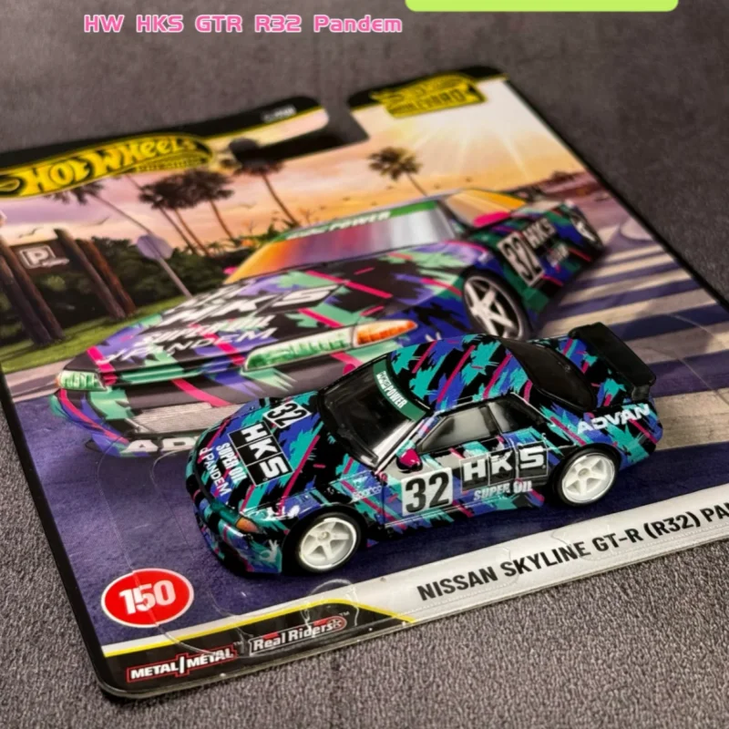 

Hot Wheels GJT68 Premium Boulevard Nissan Skyline GT R R32 Pandem Metal Real Riders 150 Collectible Diecast Race Car HKS Model