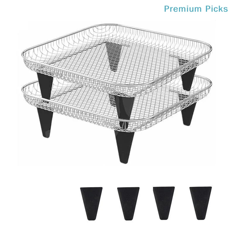 4/6/8Pcs Dewatering Rack Buffer Pad Air Fryer Silicone Feet Steam Protector For Dehydrator Racks Tabs Silica Gel Tray Bumpers