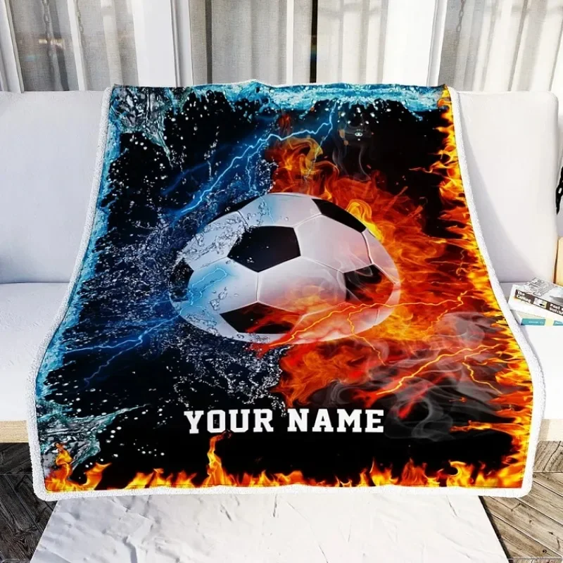 

Personalized Lovely Kid Fire Soccer Blanket For Comfort & Unique|428/30x40 inches