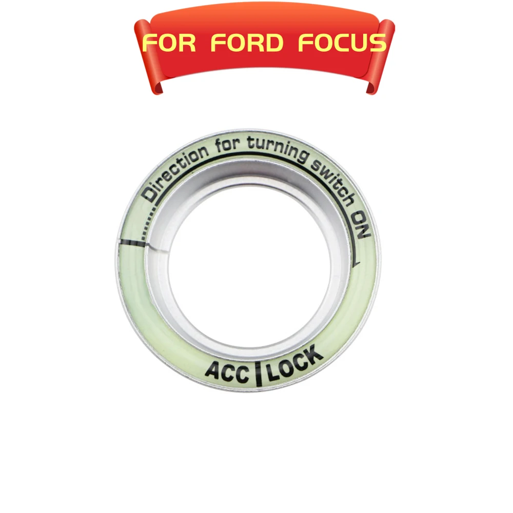 Car Ignition Key Switch Ring Trim Sticker Key Hole Circle Cover for Ford Focus 2 MK2 3 MK3 4 MK4 05-14 Kuga Escape Everes 13-15