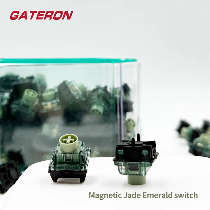 

GATERON Magnetic Jade Emerald Switch, Tactile, Freely setting pre-travel, Hall Sensor Effect for Magnetic Keyboard Gaming Office