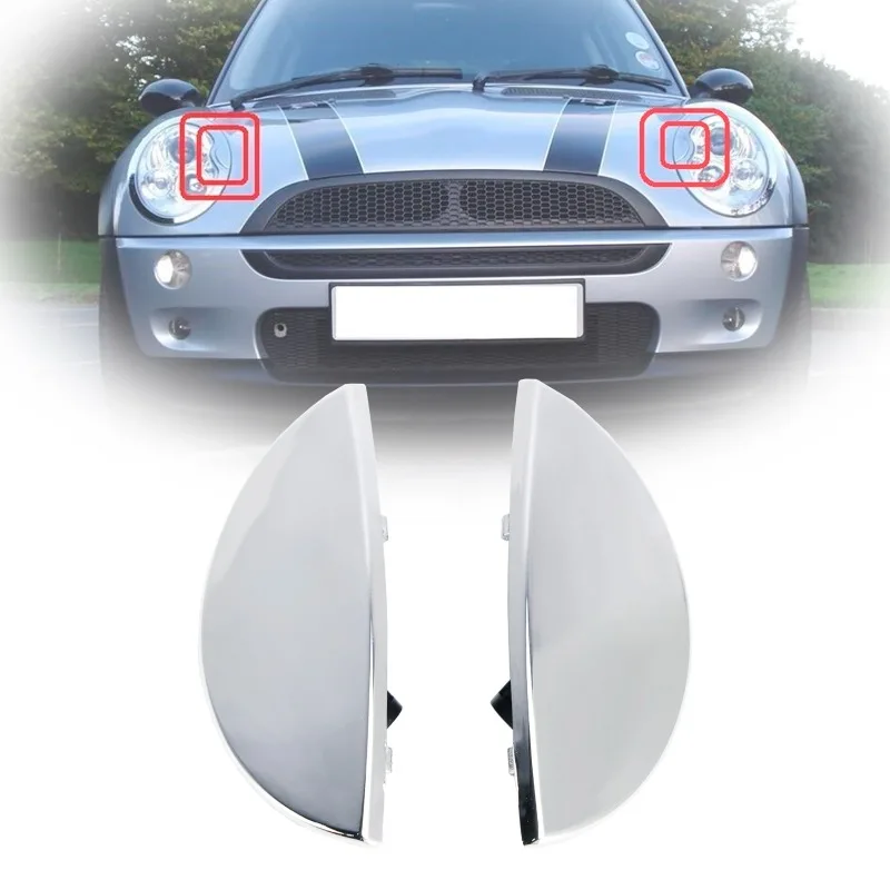 Car Headlight Washer Nozzle Cover Left Right for Mini Cooper R50 R52 R53 2001-2006 63126922155 63126922156