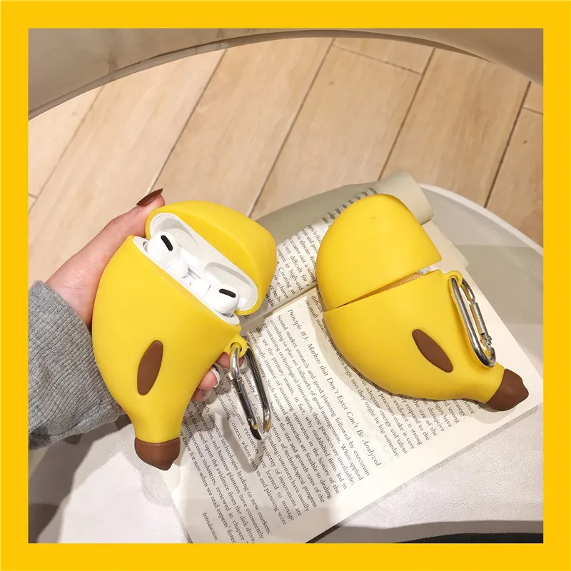 

3D Banana Fruit Protective Bluetoothe Earphone Silicone Cover For Airpods Pro 2 Case/Airpods 1/2 Case/Airpods 3 Case Funda