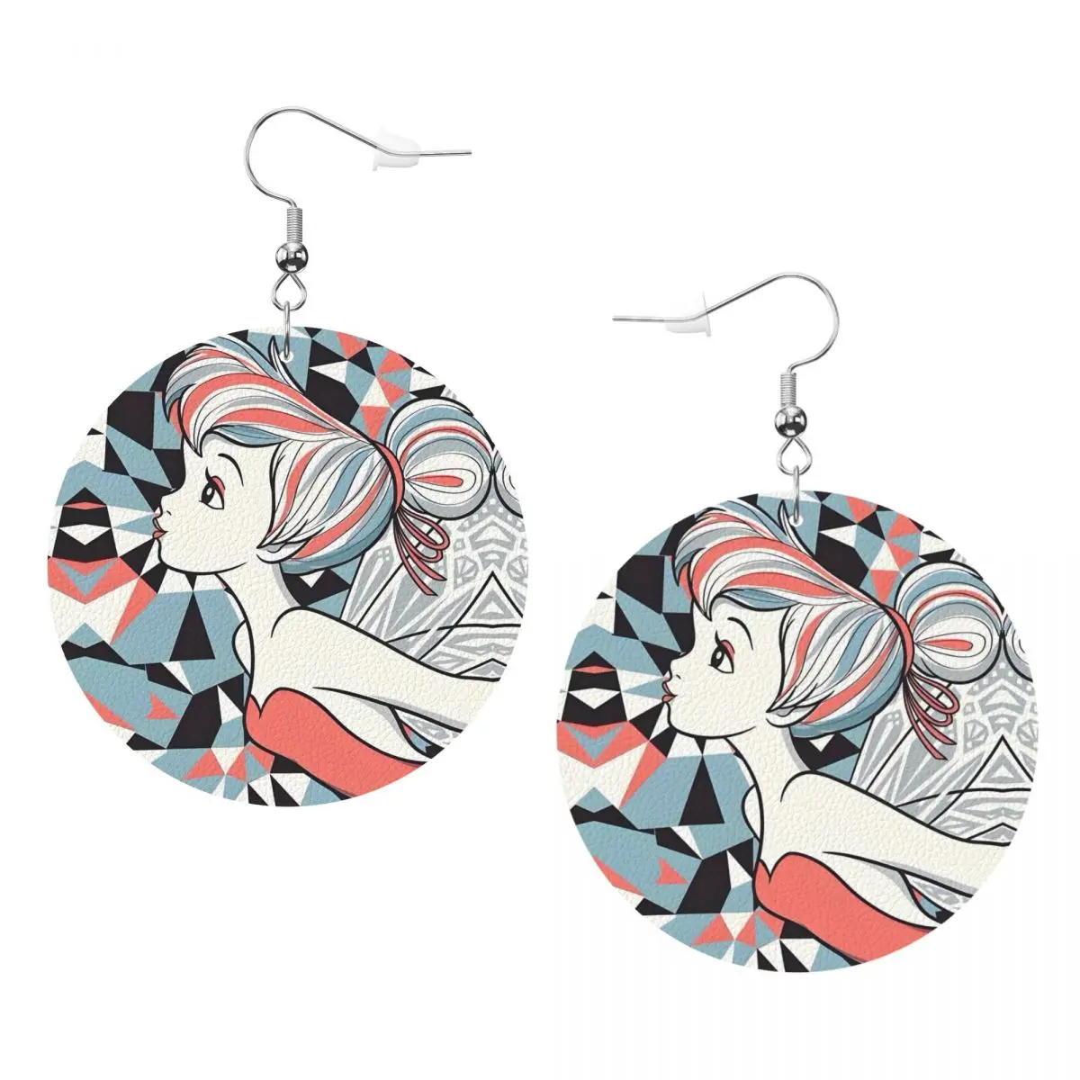 

Custom Tinker Bell Cute Cartoon Leather Earrings for Women Dangle Earrings Jewelry Accessories