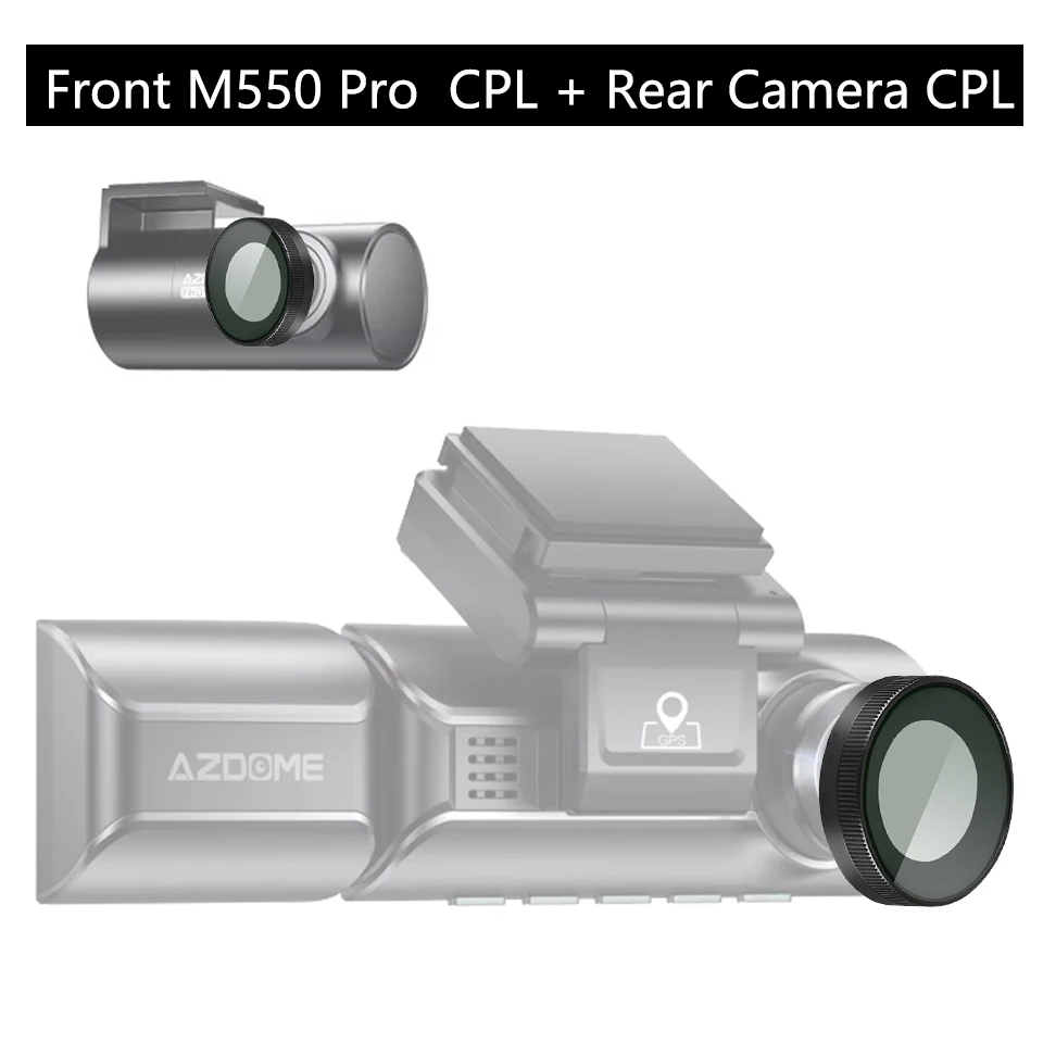 for AZDOME Dash Cam M550/ M550 Pro CPL Filter for AZDOME M550 HD Lens Dust Protection Anti Glare M550 Static Sticker