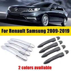 Door Handle Cover Trim For Renault Samsung SM5 L43 Latitude Safrane 2009-2019 Chrome ABS Anti-scratch Luxurious Car Accessories