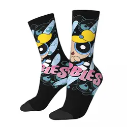 Crazy compression Glamorous Sock for Men Harajuku Powerpuff Girls Seamless Pattern Crew Sock Novelty