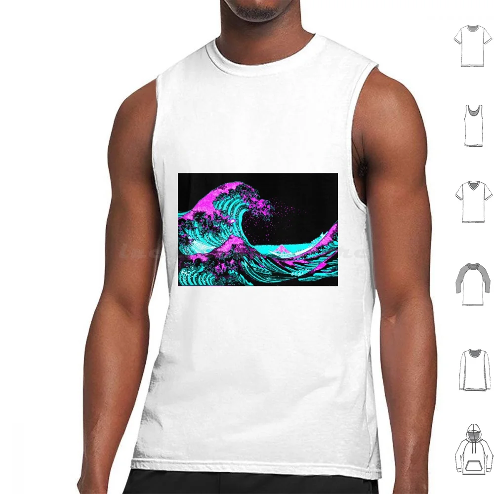 Vapourwaves Japanese Digital Art Tank Tops Vest Sleeveless Vaporwave Drugs Sadboi Japanese Filthy Frank Harajuku Kawaii