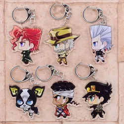Jojo Keychain 6 Styles Arcylic Cartoon Figures Keyrings Anime Accessories